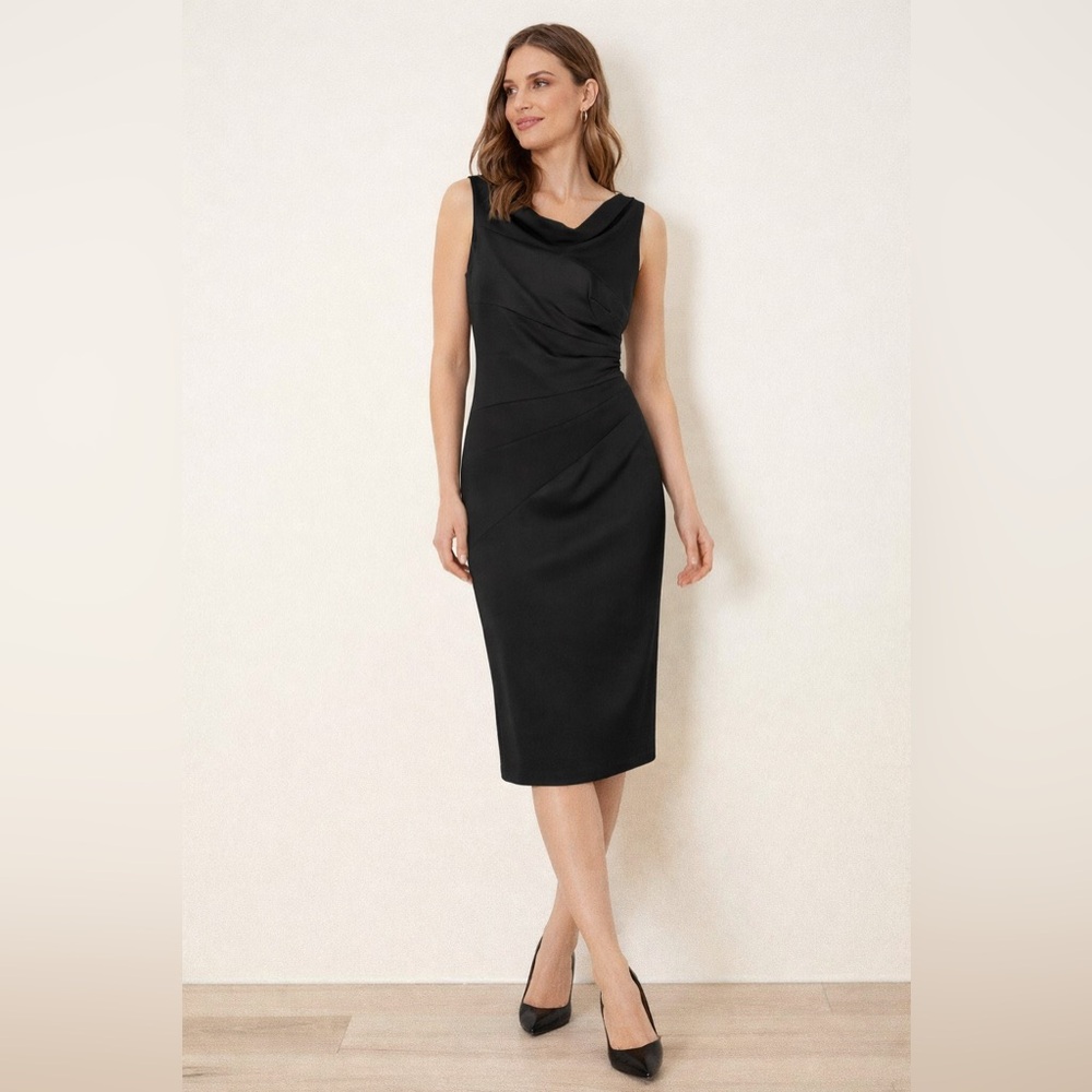 Coast Black Sleeveless Midi Dress - US 4 | Like New